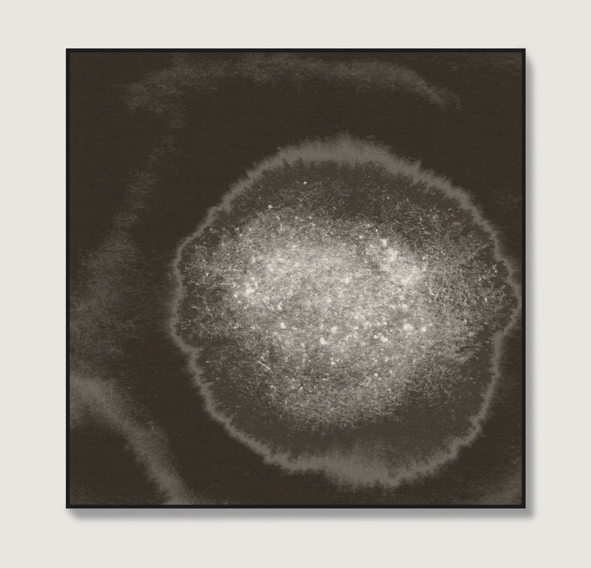 Abstract black and white art print.