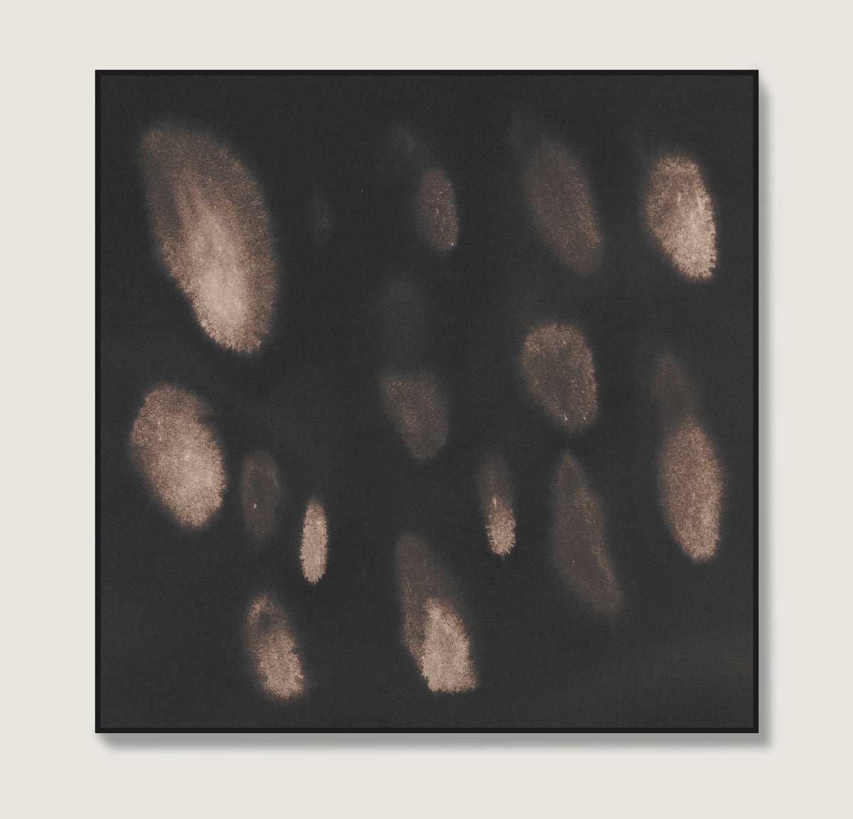 Dark abstract art print in watercolor technique.