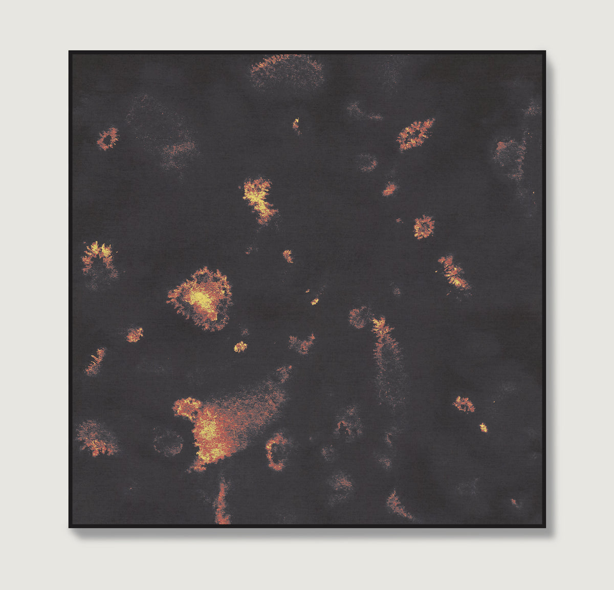 Dark abstract art print.