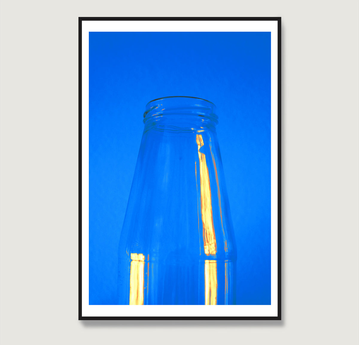 Minimalist blue art print.