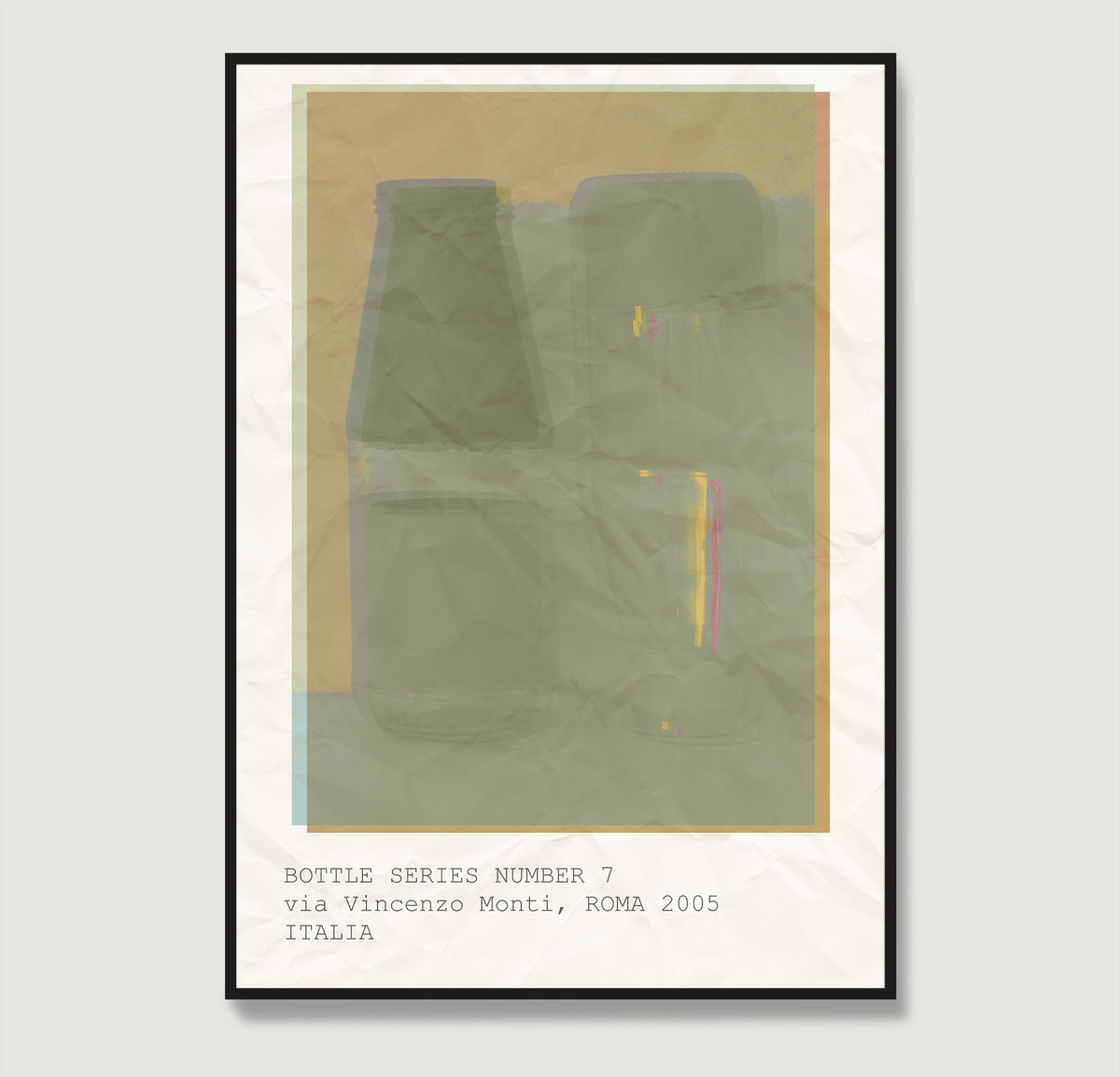 Artistic photography graphic art print with text.