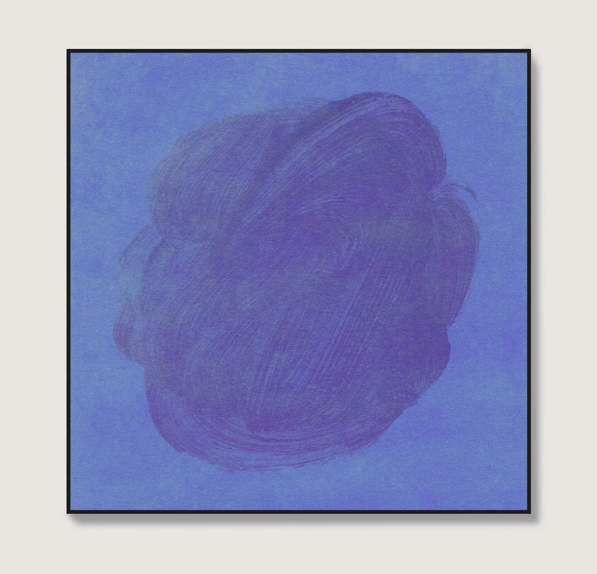 Blue abstract contemporary art print.