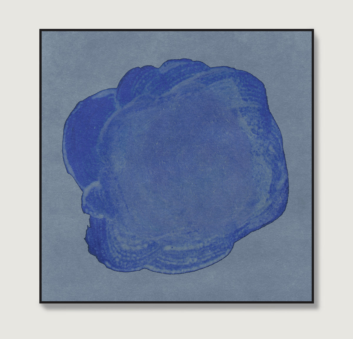Blue minimalist abstract contemporary art print.