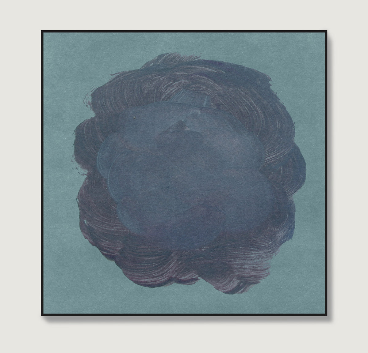 Cold color palette abstract contemporary art print.