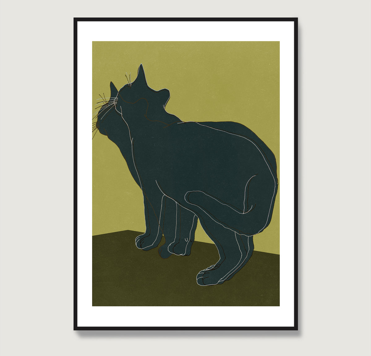 Art print depicting a cat.