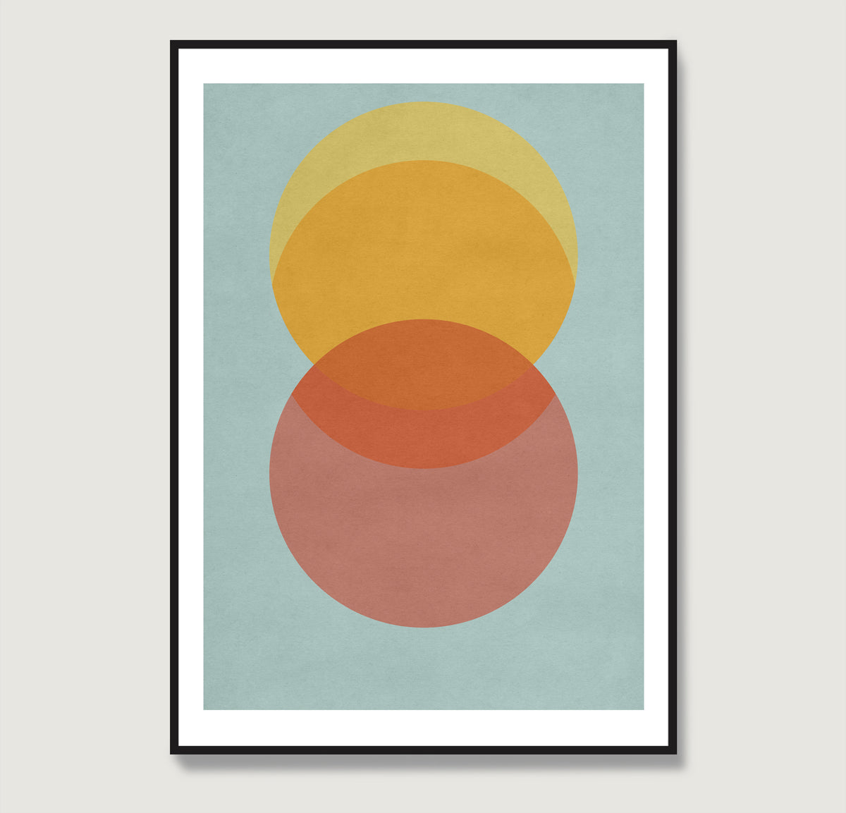 Colorful 80's style graphic art print.