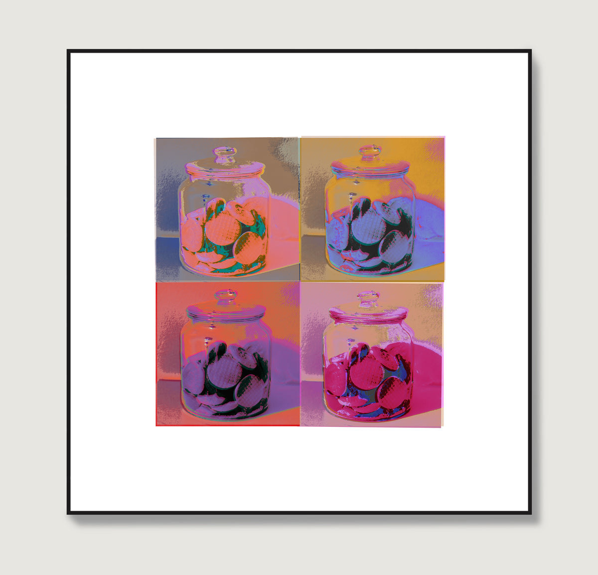 Colorful pop art art print.