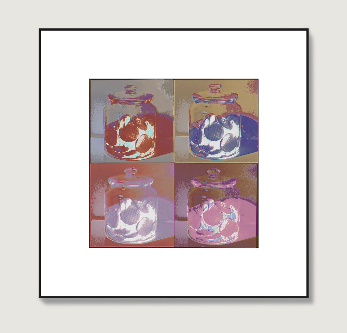 Pop art art print with cookies.