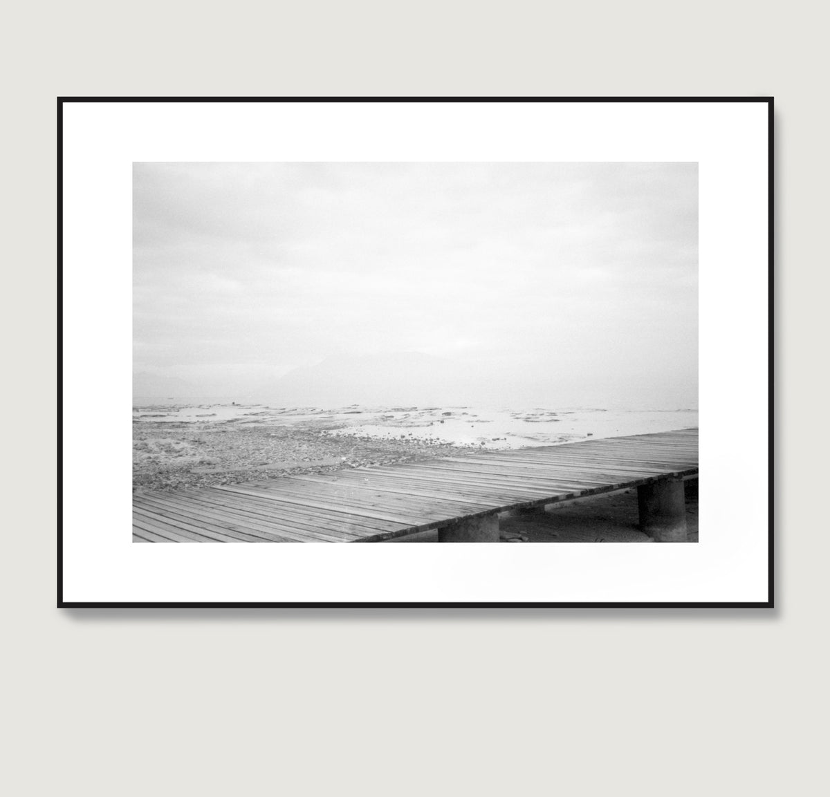Moody Lake Garda black and white photography art print.