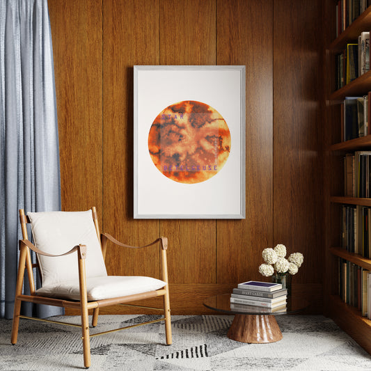 Star Betelgeuse minimalist graphic art print in a sophisticated interior.