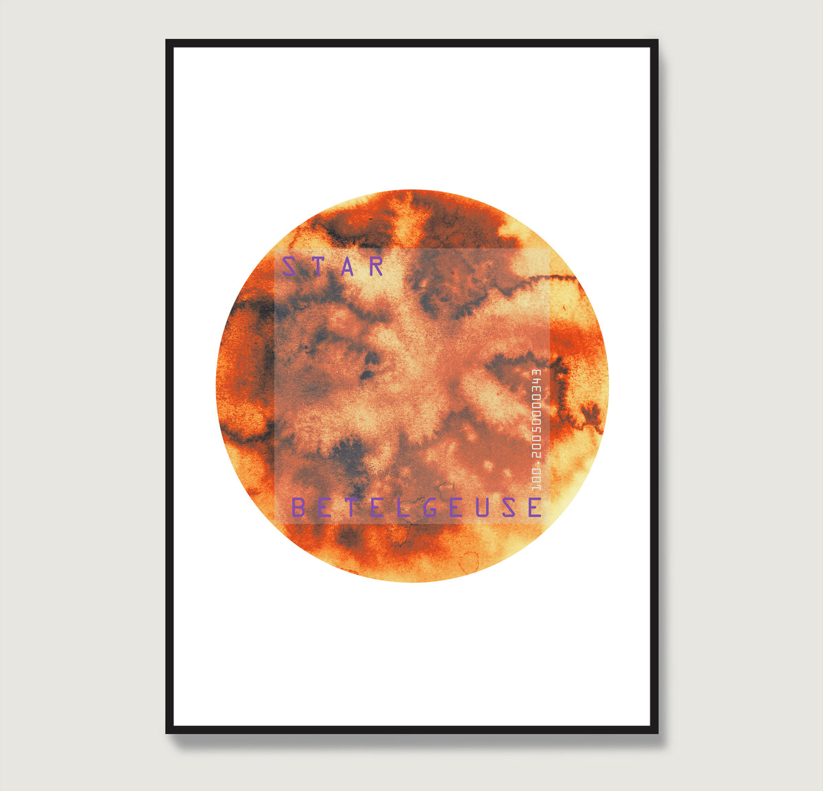 Star Betelgeuse minimalist graphic art print.