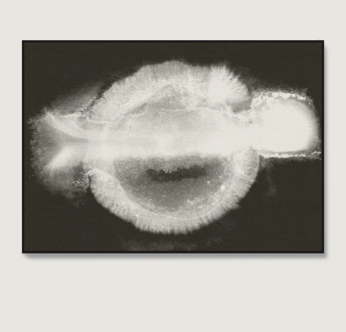 Abstract black and white art print.