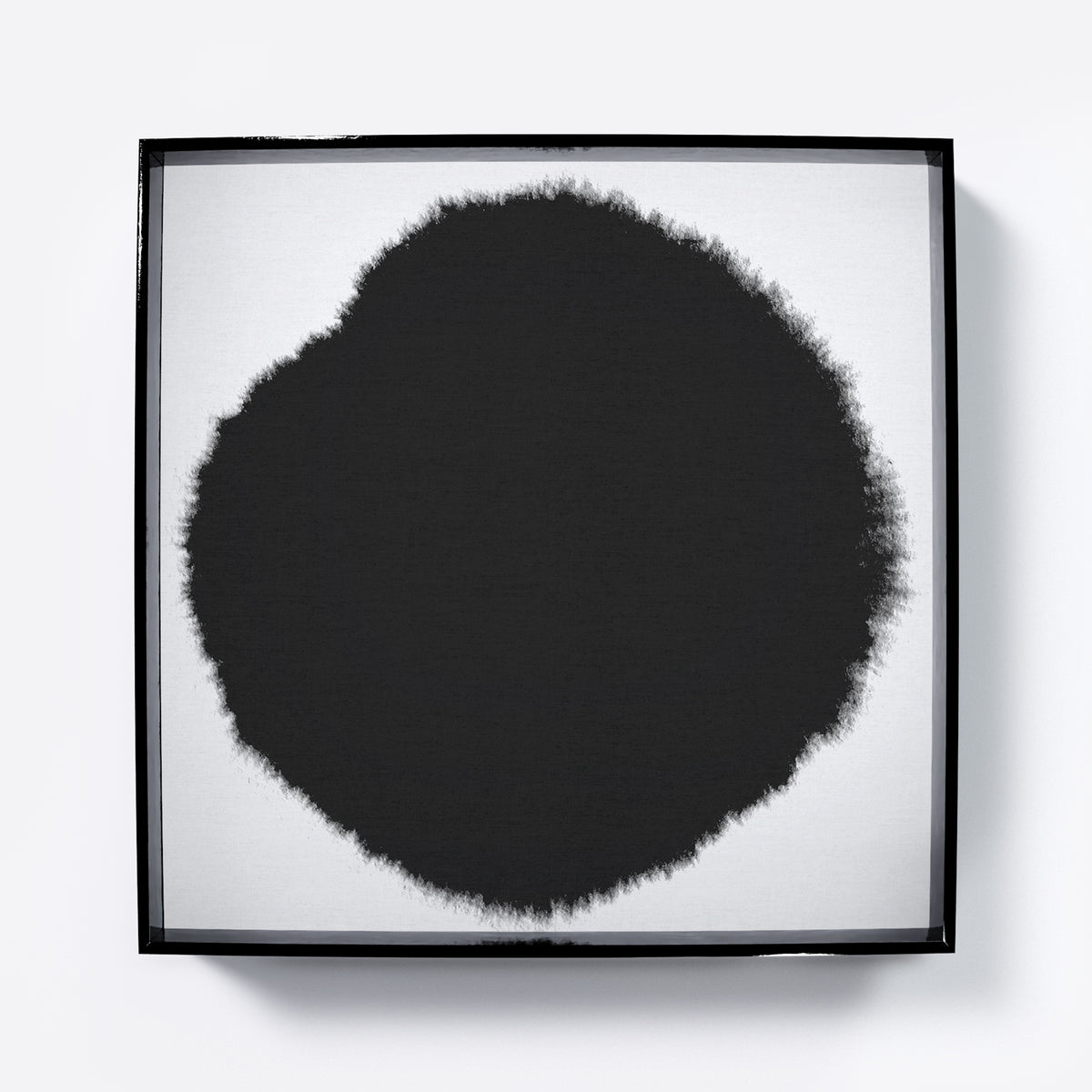 Abstract minimalist black and white art print.