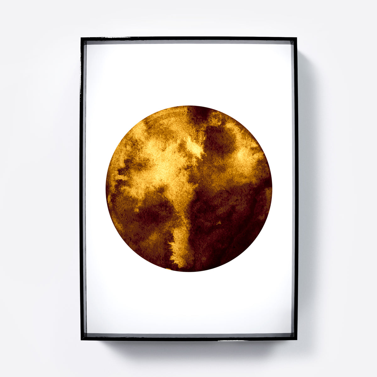 Planet minimalist graphic art print.