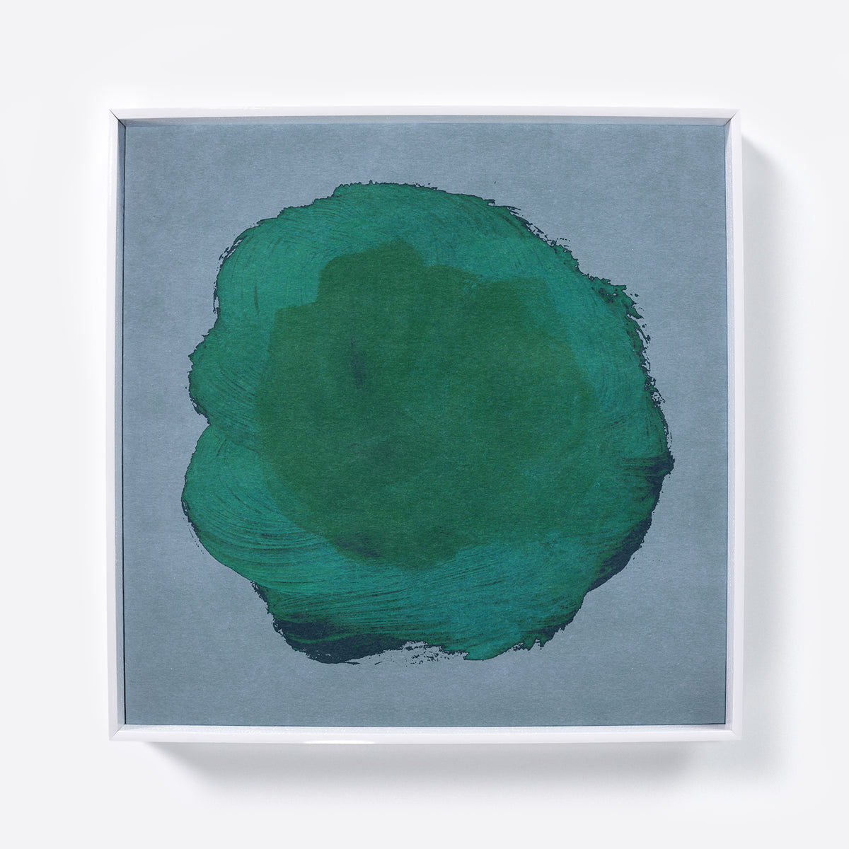 Emerald green abstract contemporary art print.