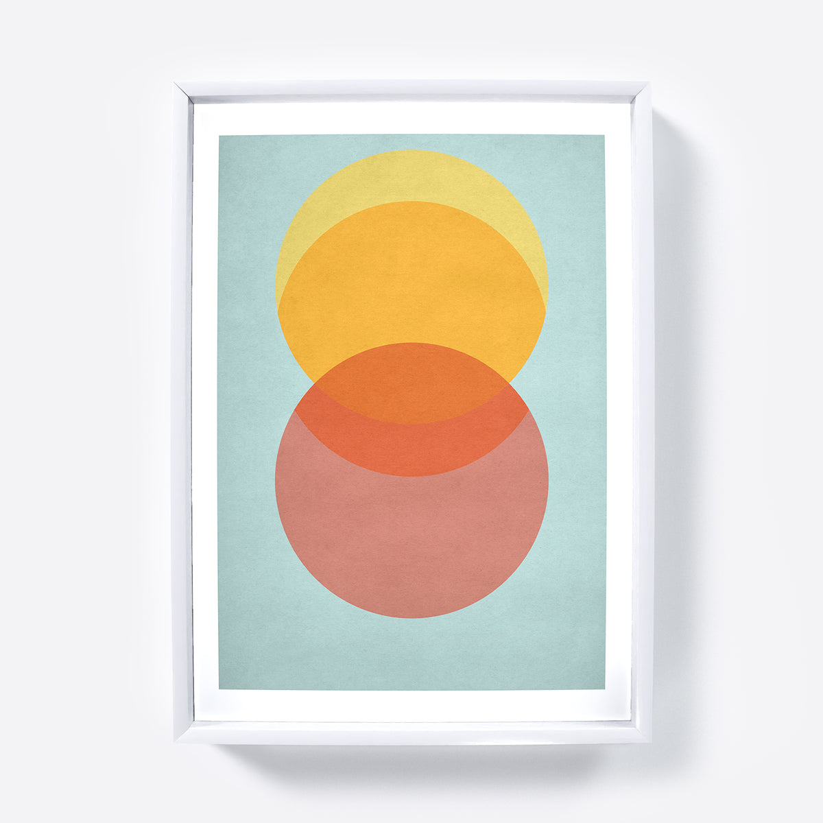 Colorful 80's style graphic art print.