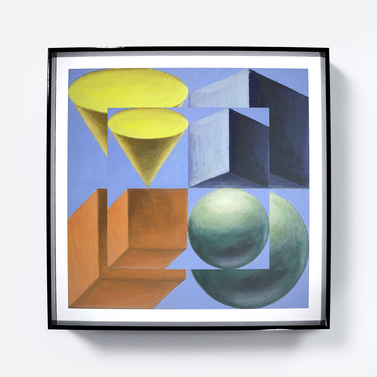 Colorful and playful geometric art print.
