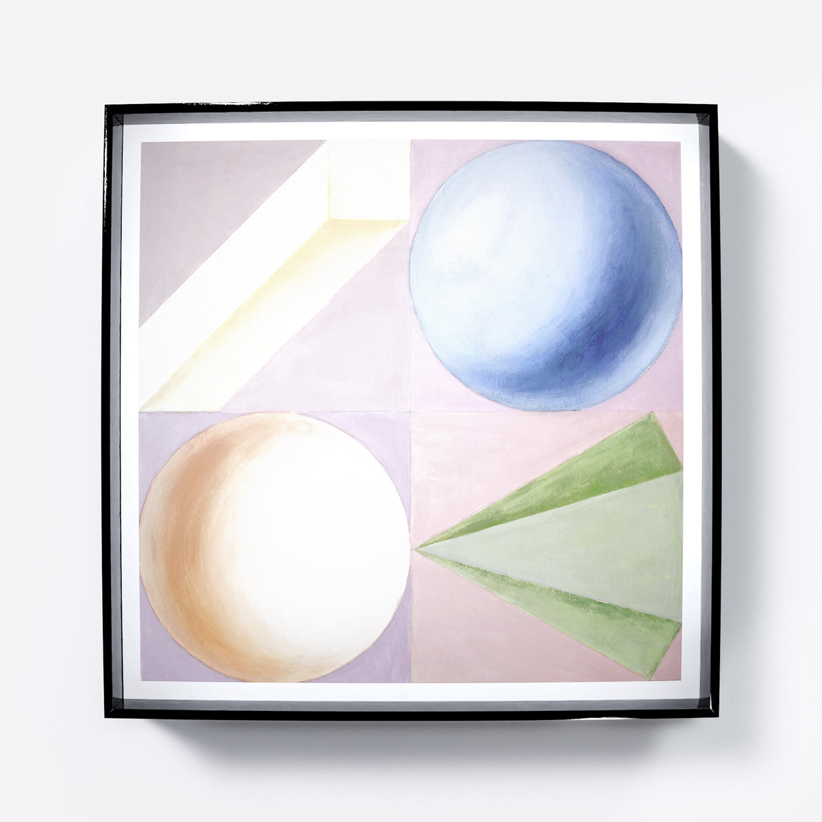 Bright pastel colors artistic geometric art print.