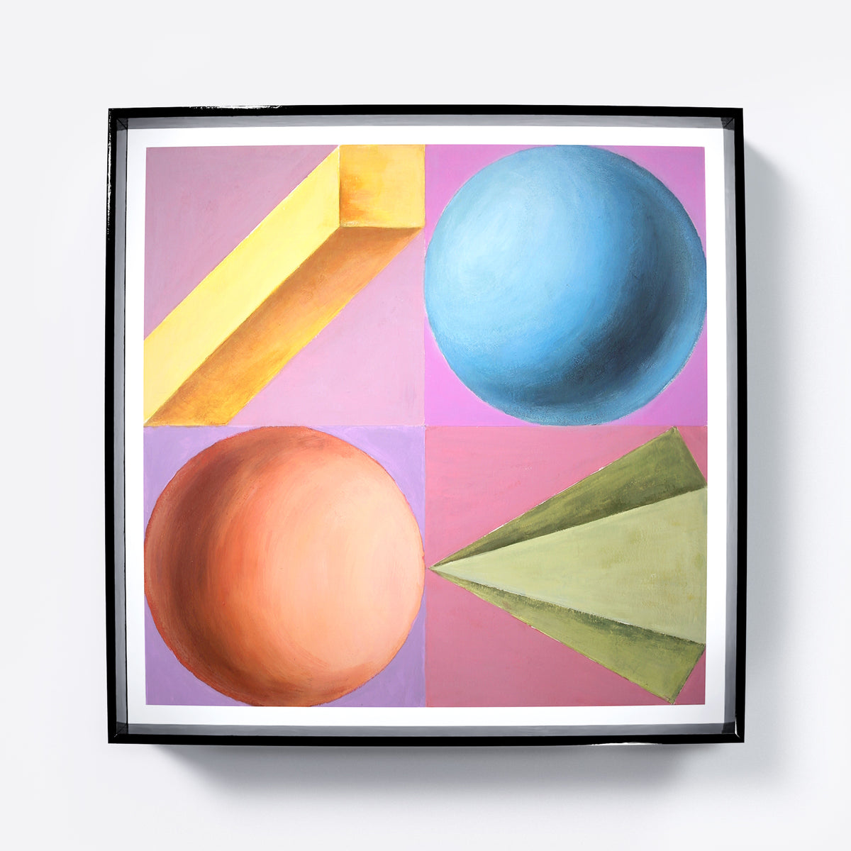 Intense colors playful and colorful geometric art print.