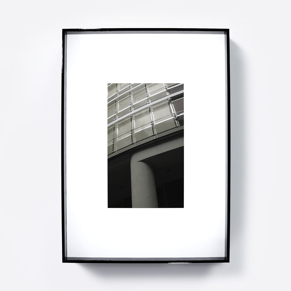 Modern architecture, monochrome photography art print.
