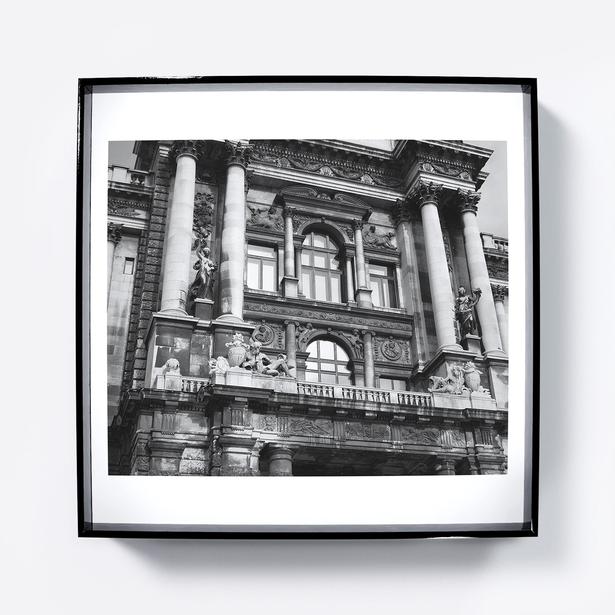 Vienna black and white architectural photography art print.