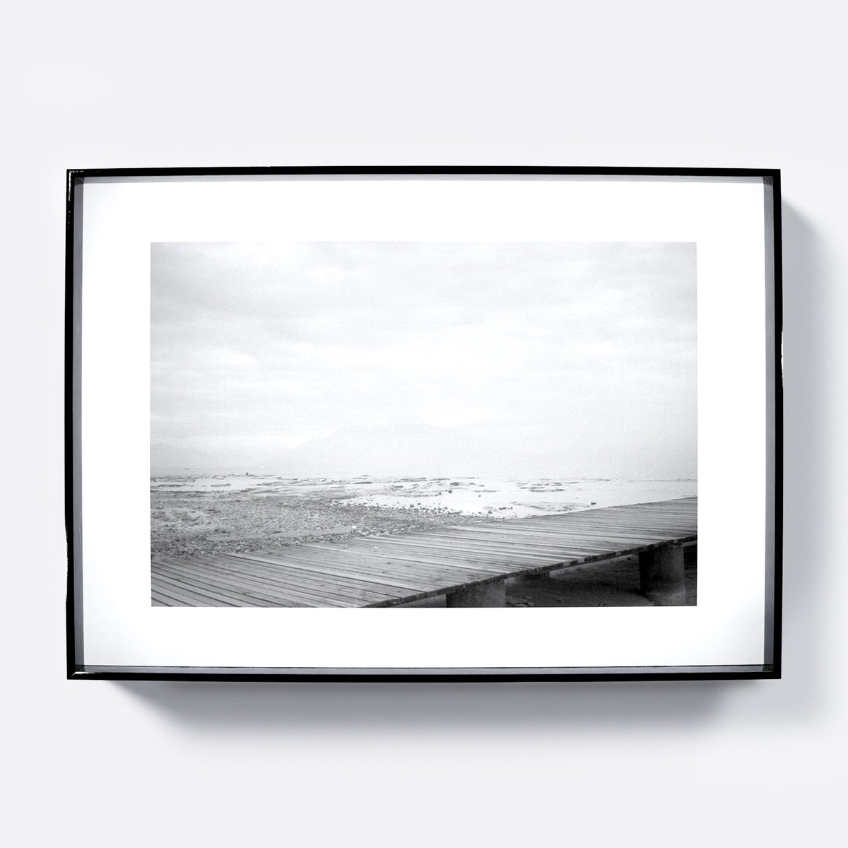 Moody Lake Garda black and white photography art print.