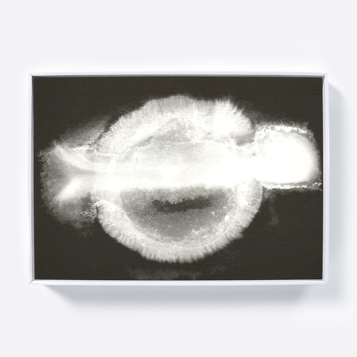 Abstract black and white art print.