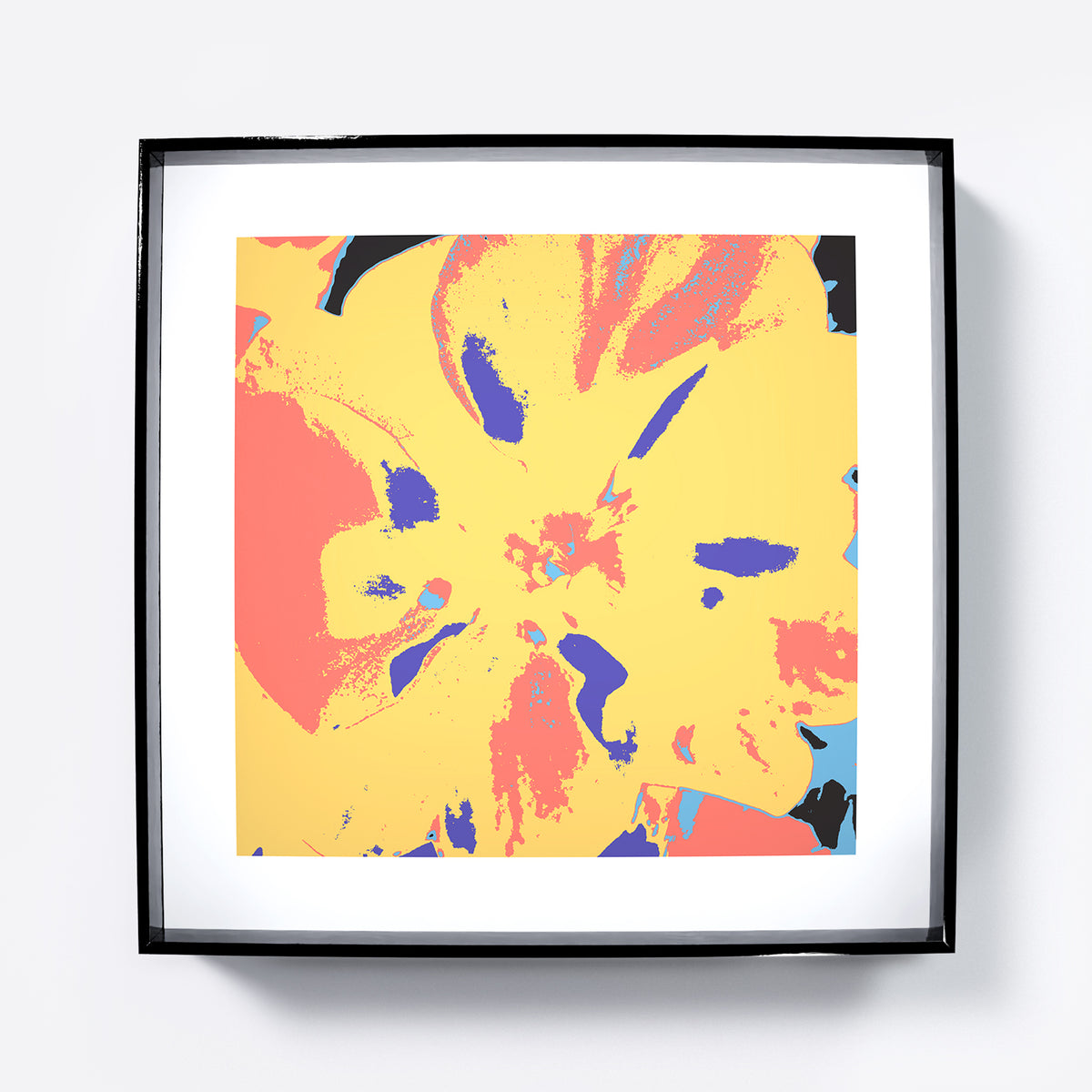 High quality colorful pop art print with a flower.