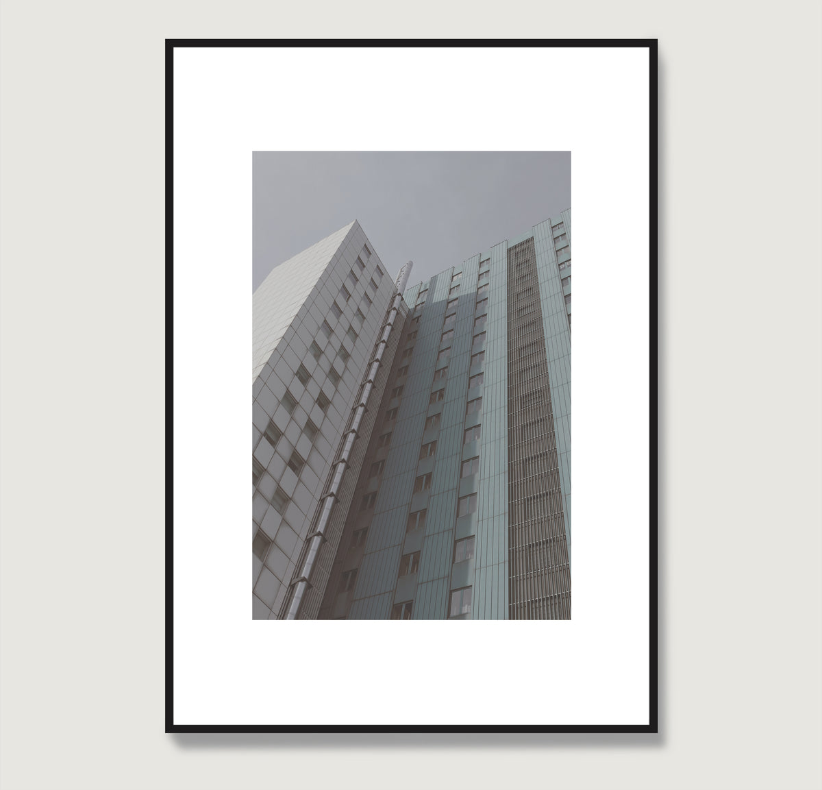 Pale colors urban photography art print.