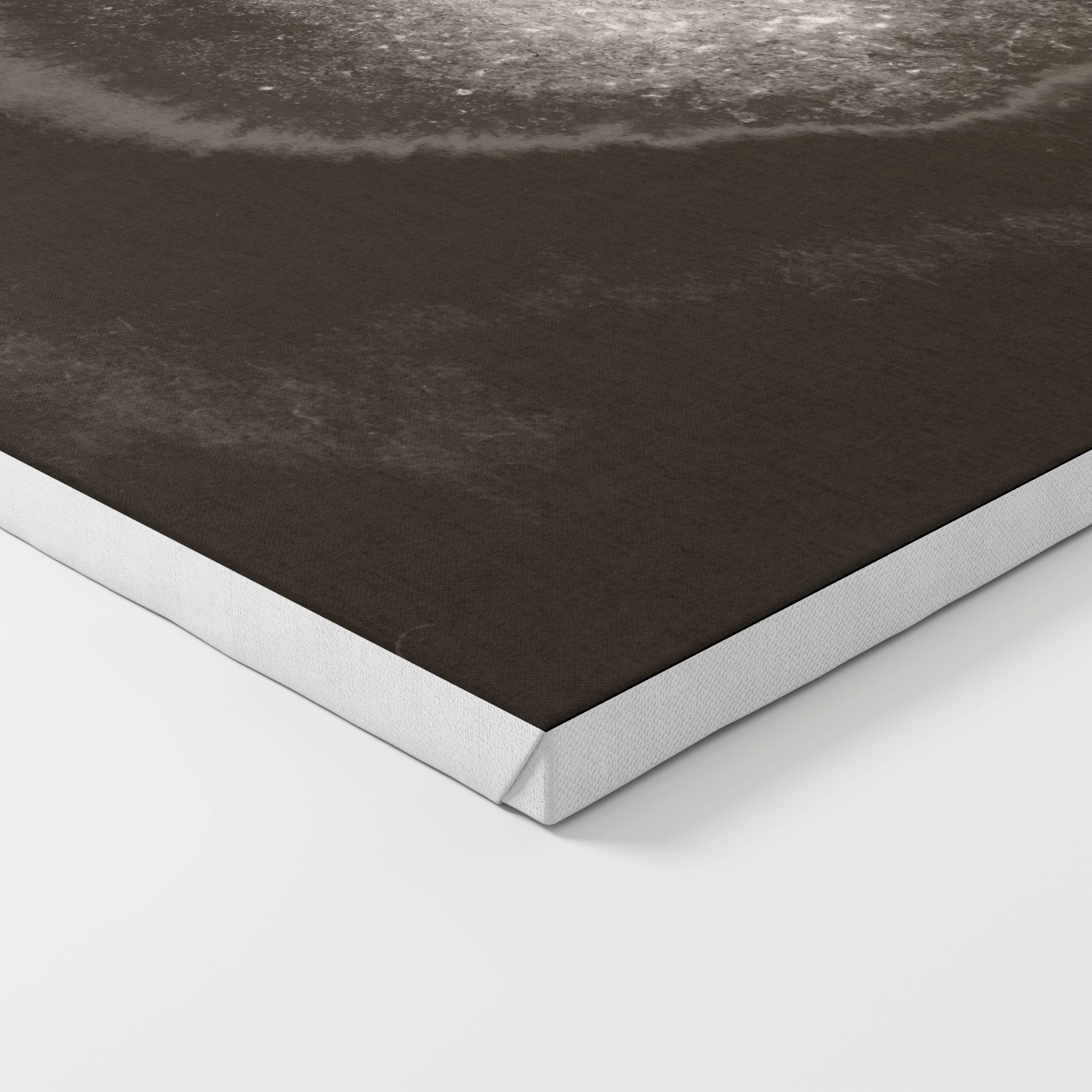 Abstract black and white art print on canvas.