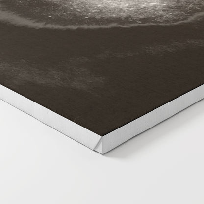Abstract black and white art print on canvas.