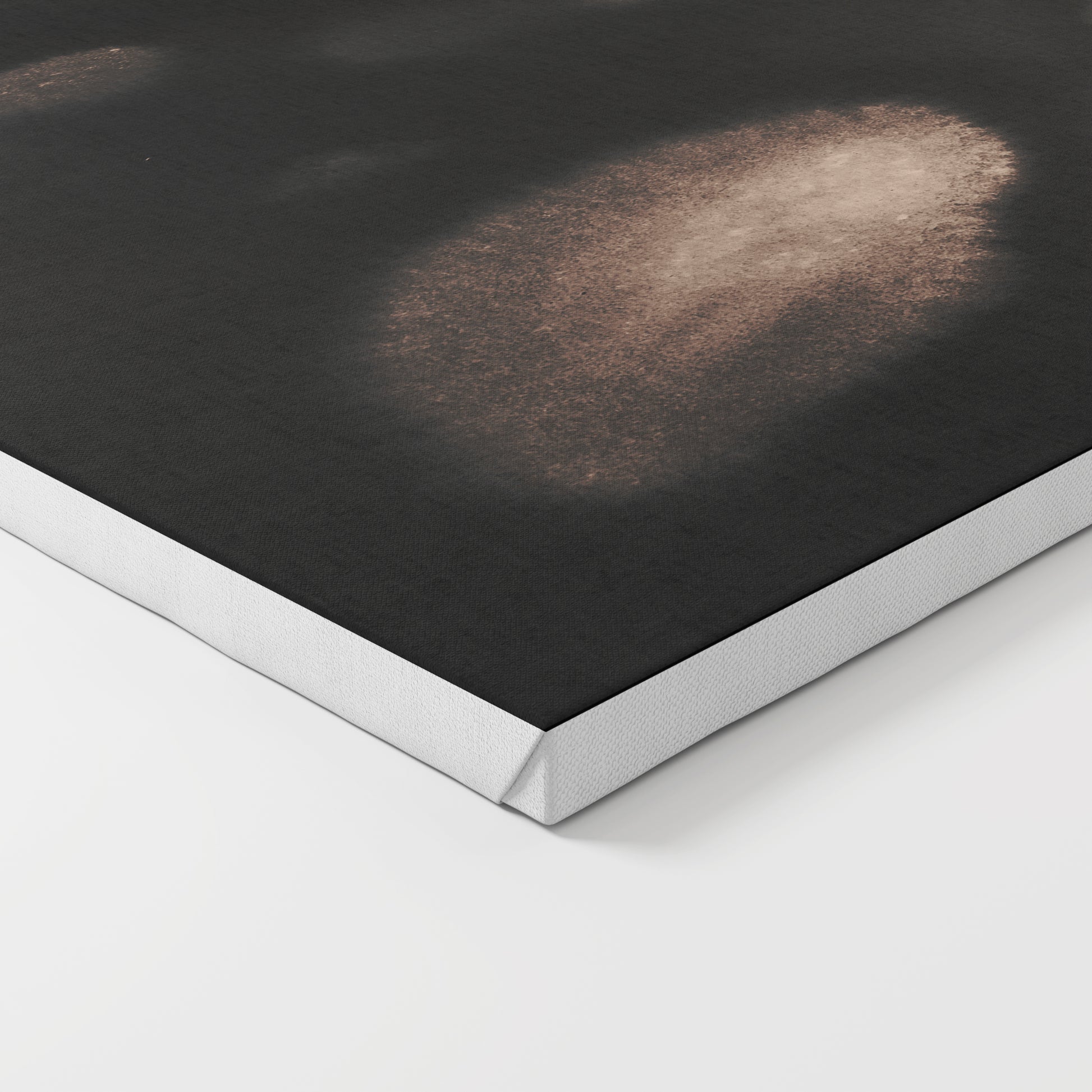 Dark abstract art print on canvas in watercolor technique.