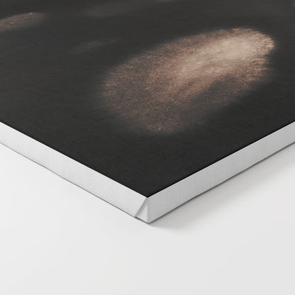 Dark abstract art print on canvas in watercolor technique.