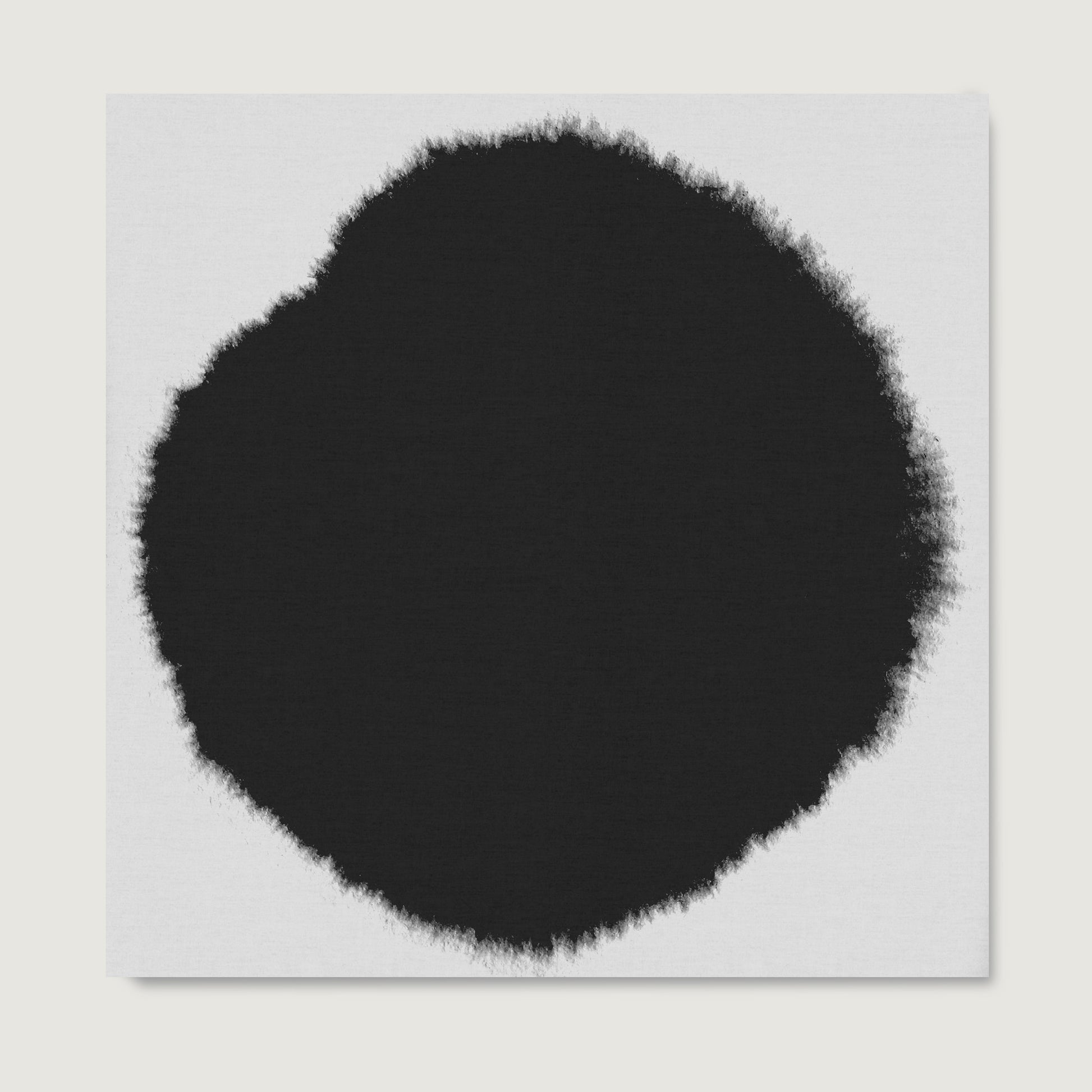 Abstract minimalist black and white art print on paper.