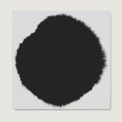 Abstract minimalist black and white art print on paper.