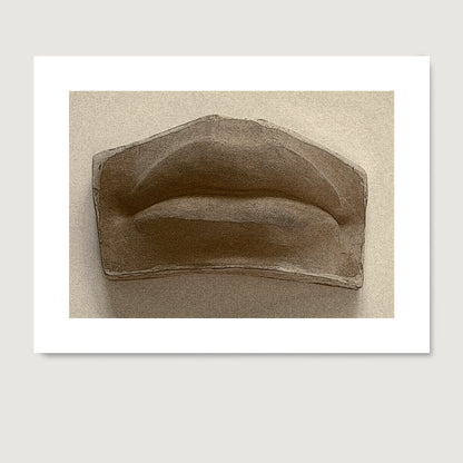 Michelangelo David's mouth, anatomy monochrome art print on paper.