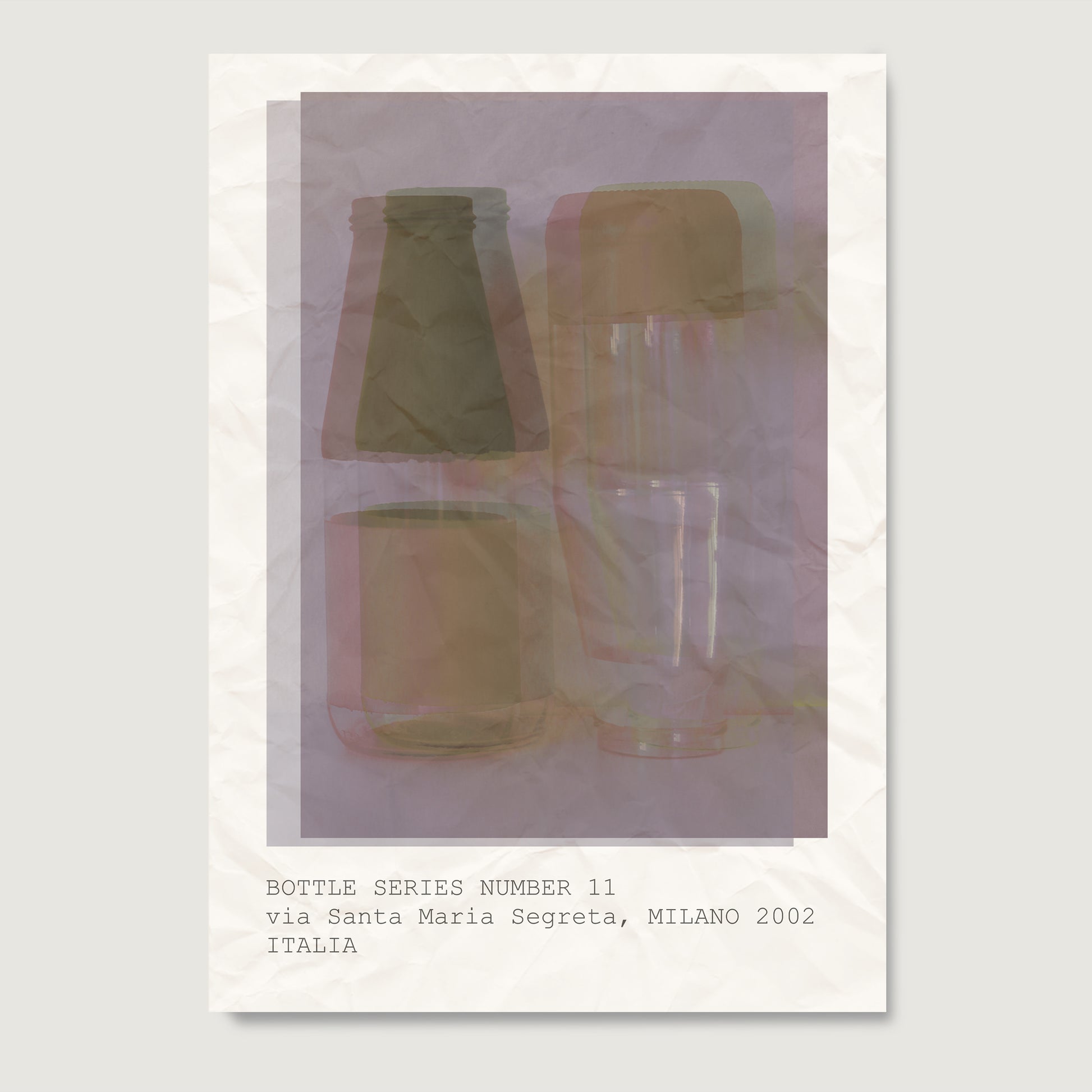 Photography artistic art print with pastel colors on paper.