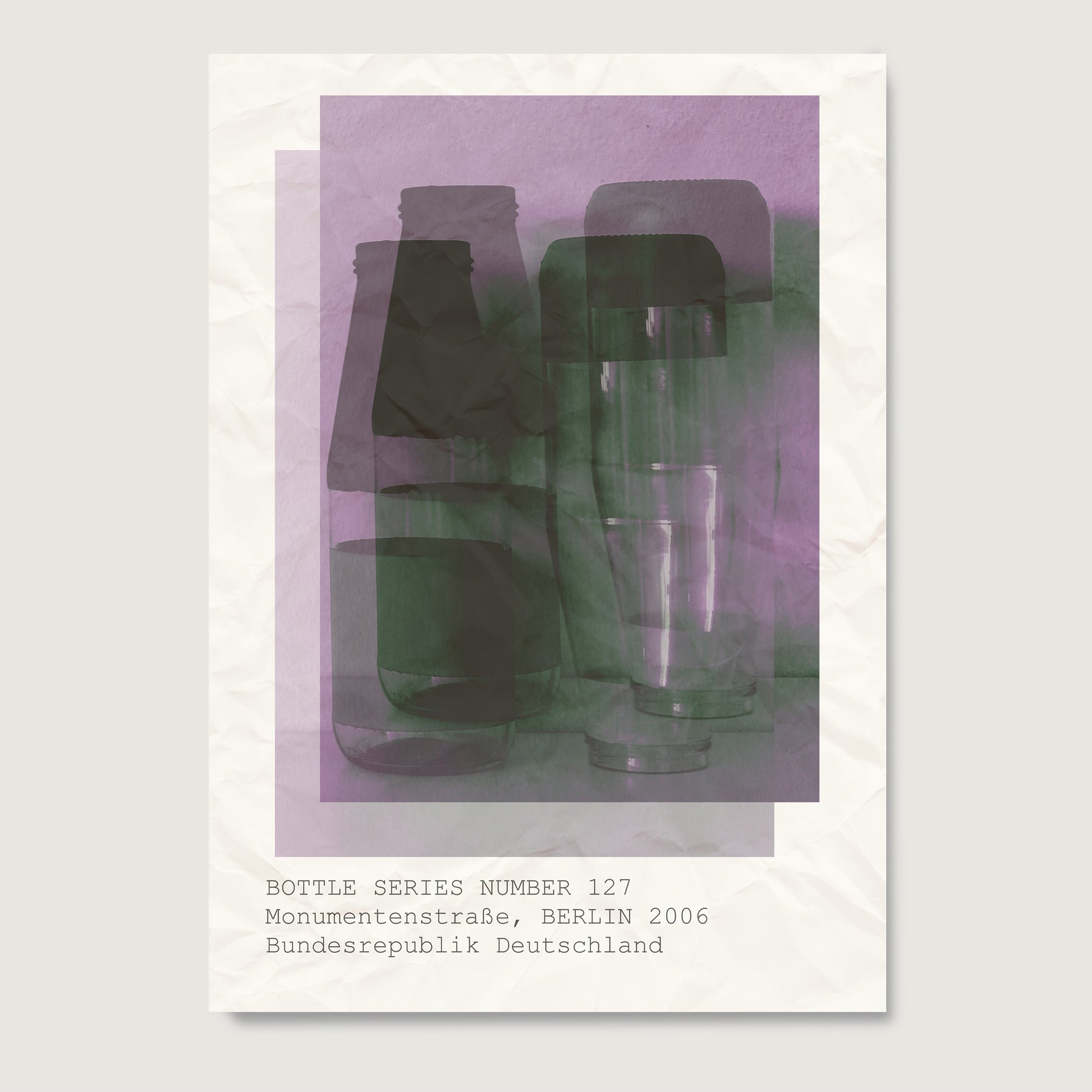 Photography artistic, graphic art print on paper.