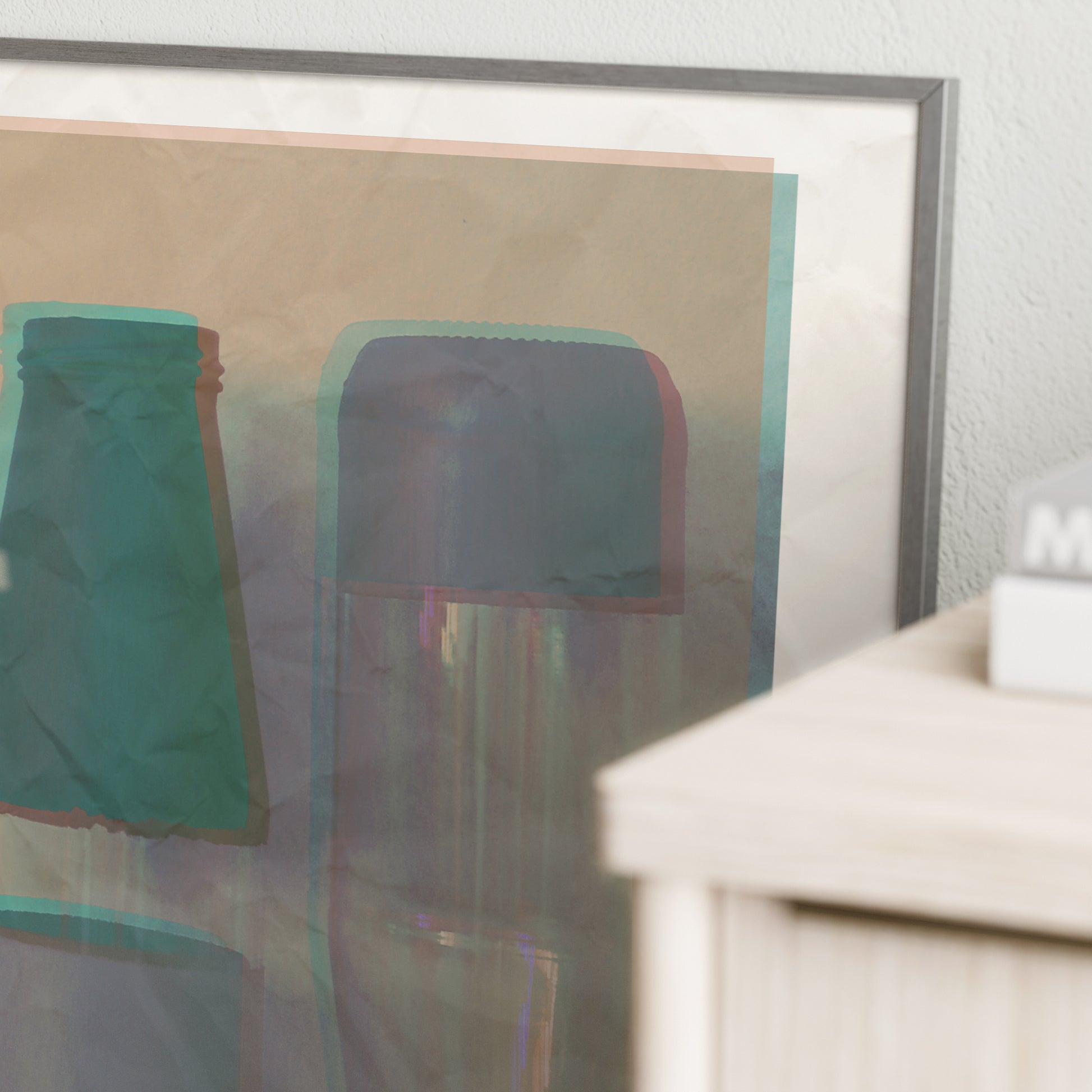 Detail of an artistic, contemporary photography art print.