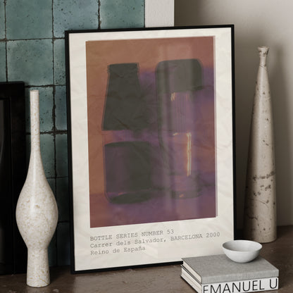 Intense colors, moody artistic photography art print in a black metallic frame.