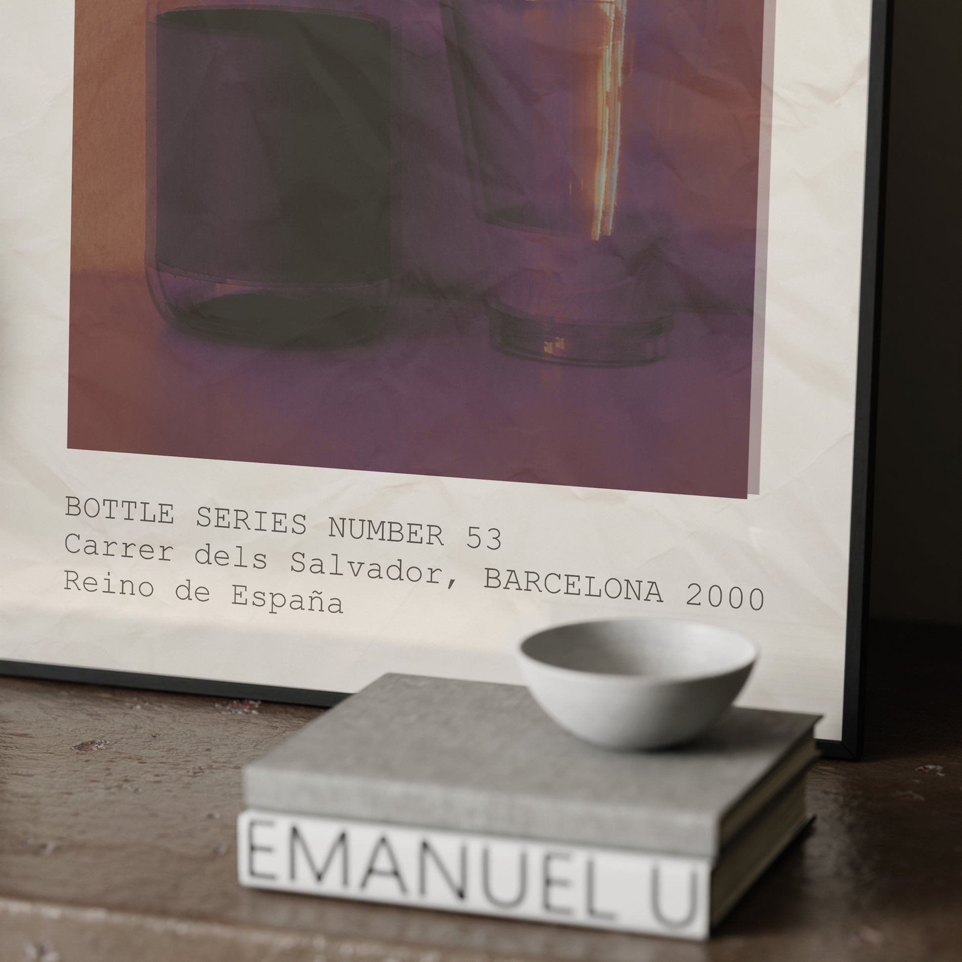 Detail of an intense colors, moody artistic photography art print.