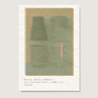 Artistic photography graphic art print with text, on paper.