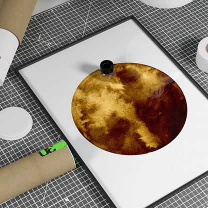 Planet minimalist graphic art print.