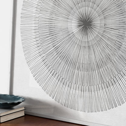 Detail of an abstract lines minimalist contemporary art print.