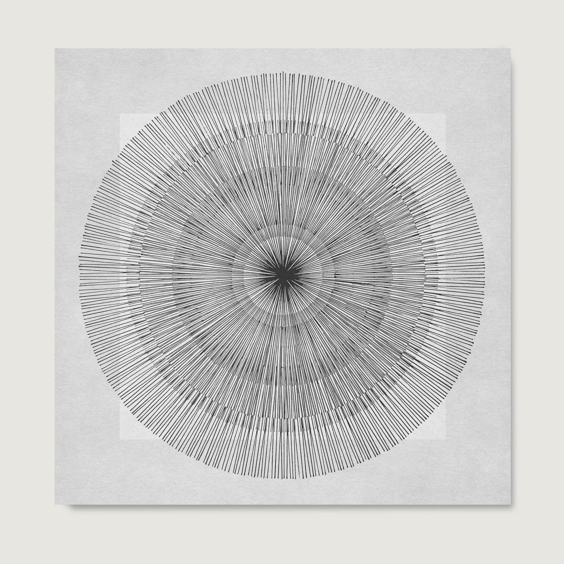 Abstract lines minimalist contemporary art print on paper.