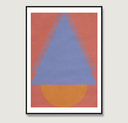 Colorful abstract geometric graphic art print.