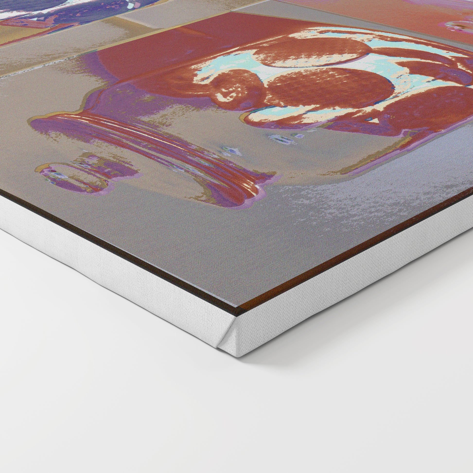 Pop art art print with cookies on canvas.