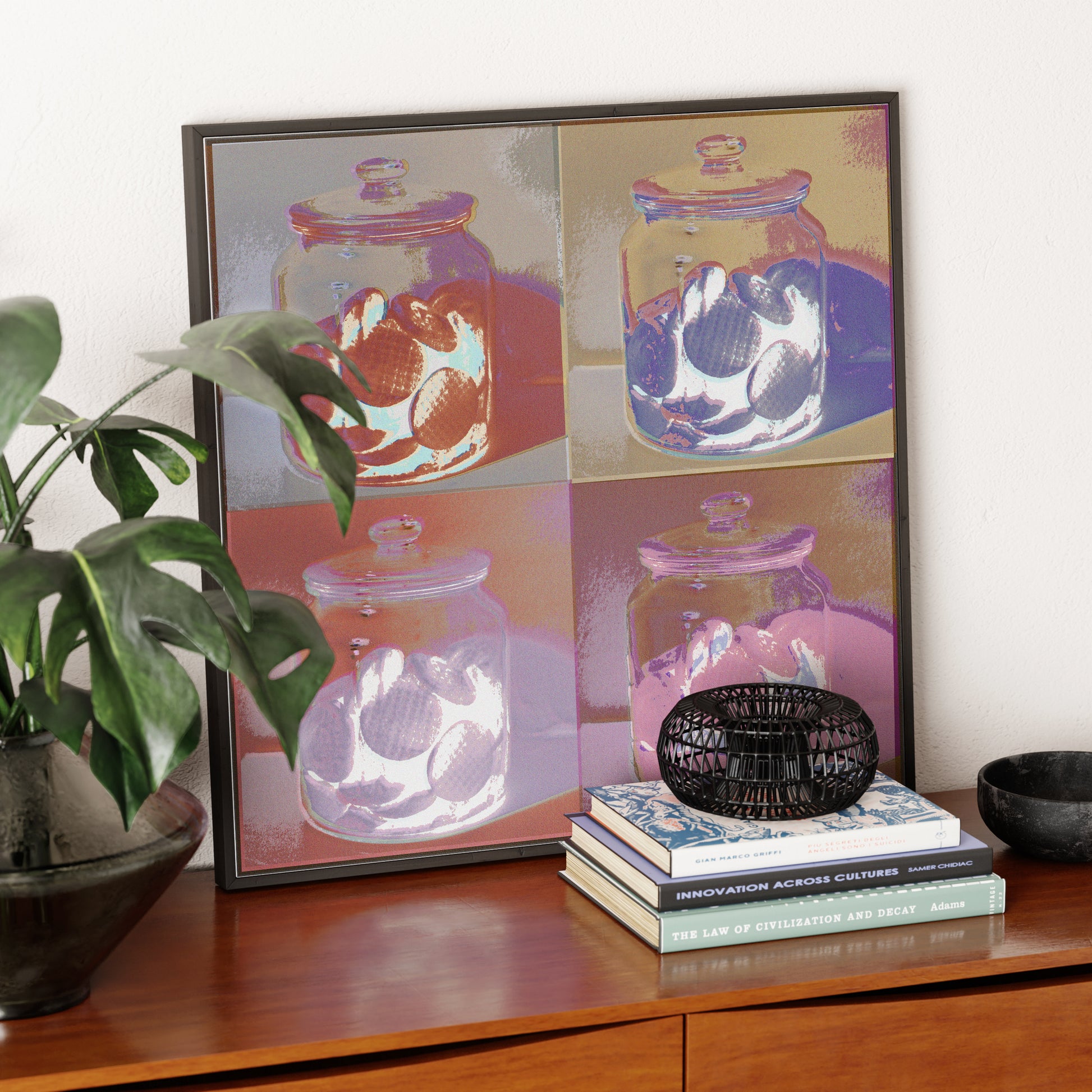 Pop art art print with cookies.