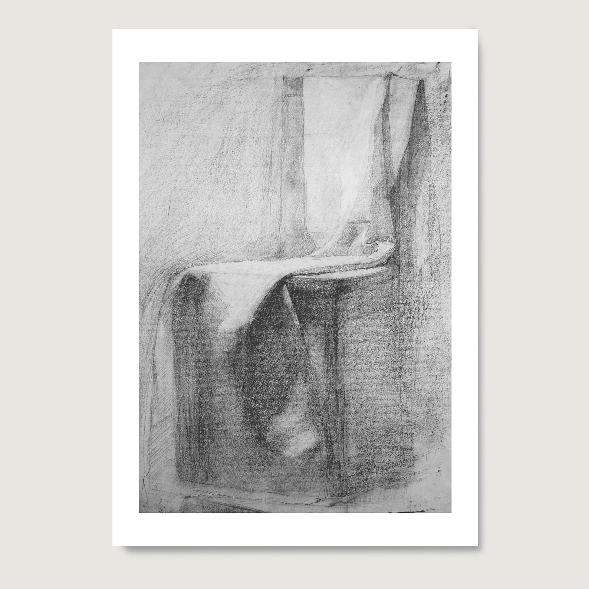 Classic academic pencil drawing art print on paper.
