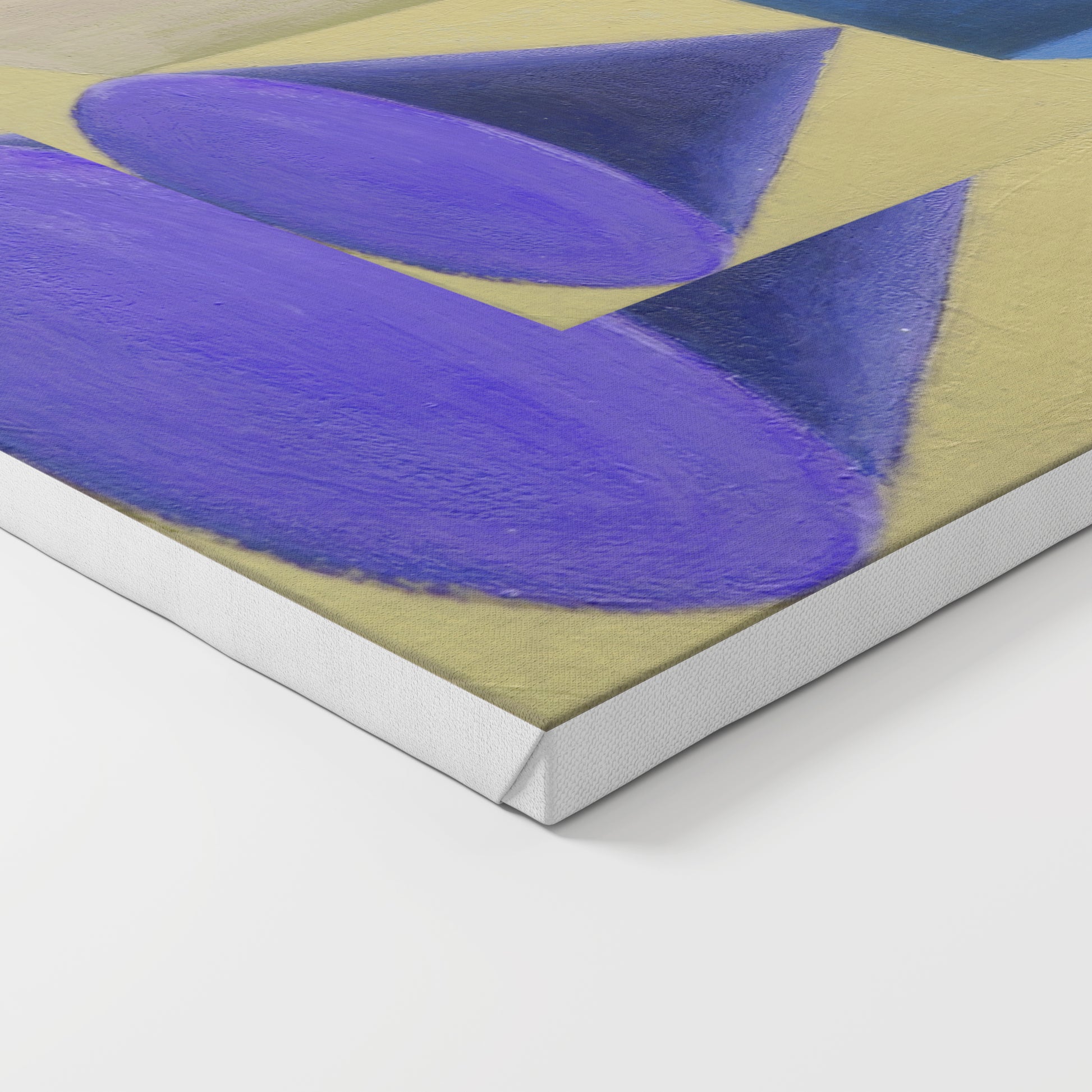 Pastel colors artistic geometric art print on canvas.